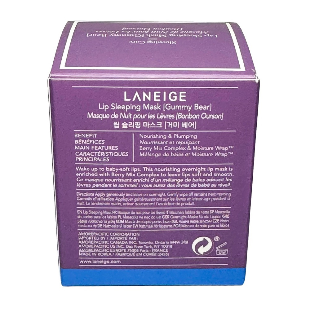 Laneige Lip Sleeping Mask Gummy Bear 20g New‎ In Box Hydrating Balm K Beauty - Picture 4 of 7